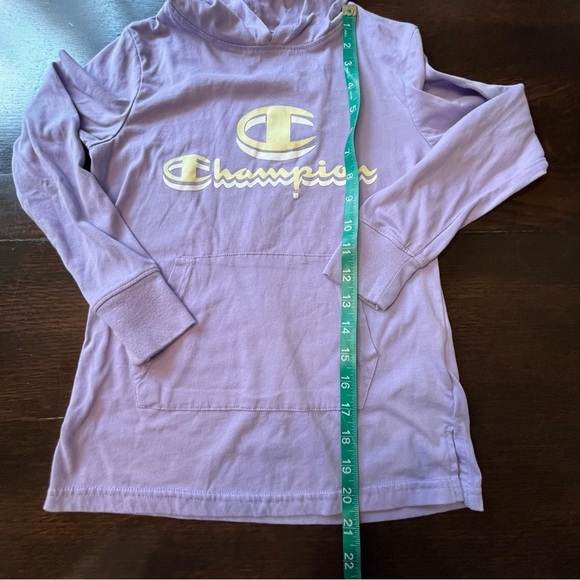 Champion Girls Purple hooded long sleeve tee size YS - Picture 3 of 8